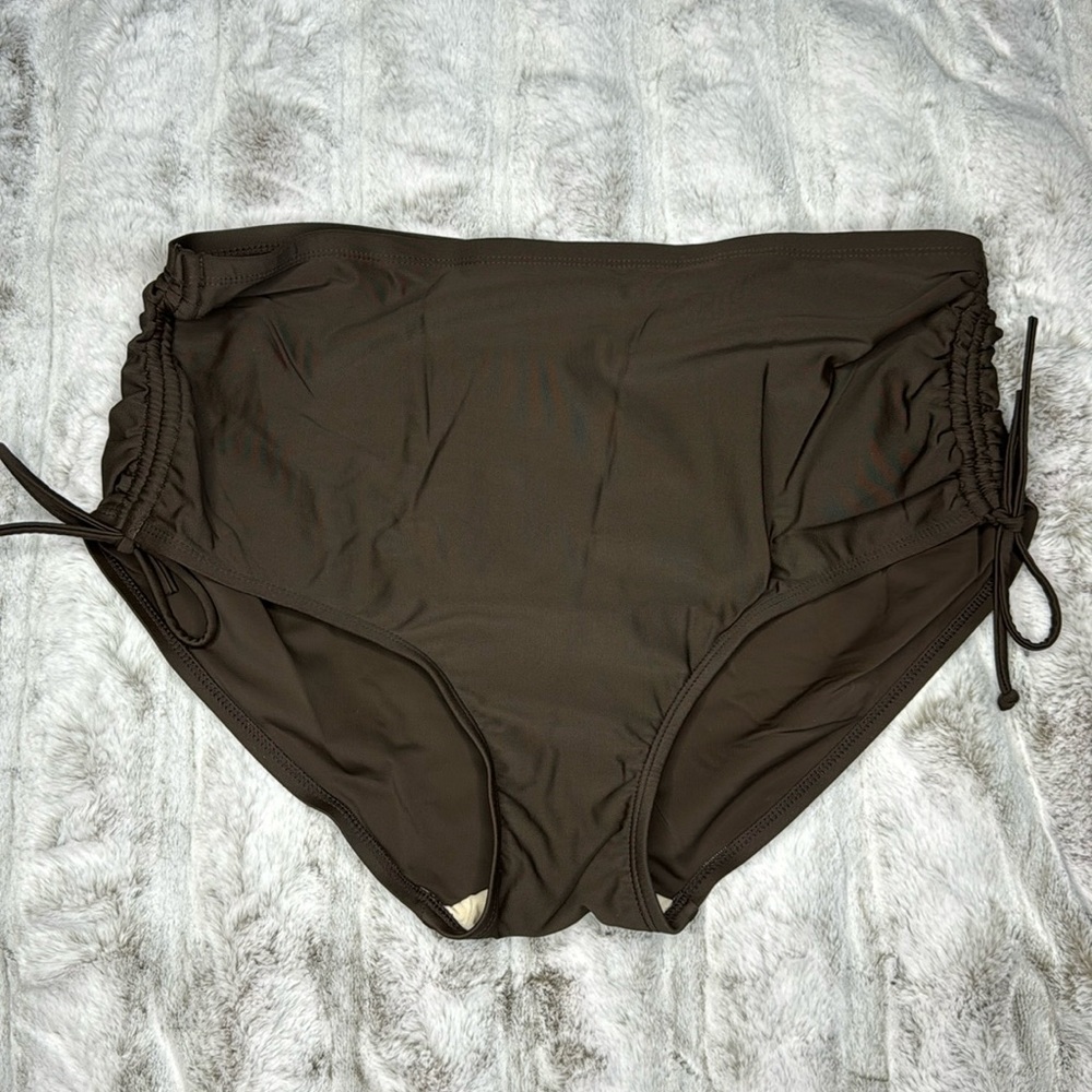 Brown tummy control swim bottoms size 20w